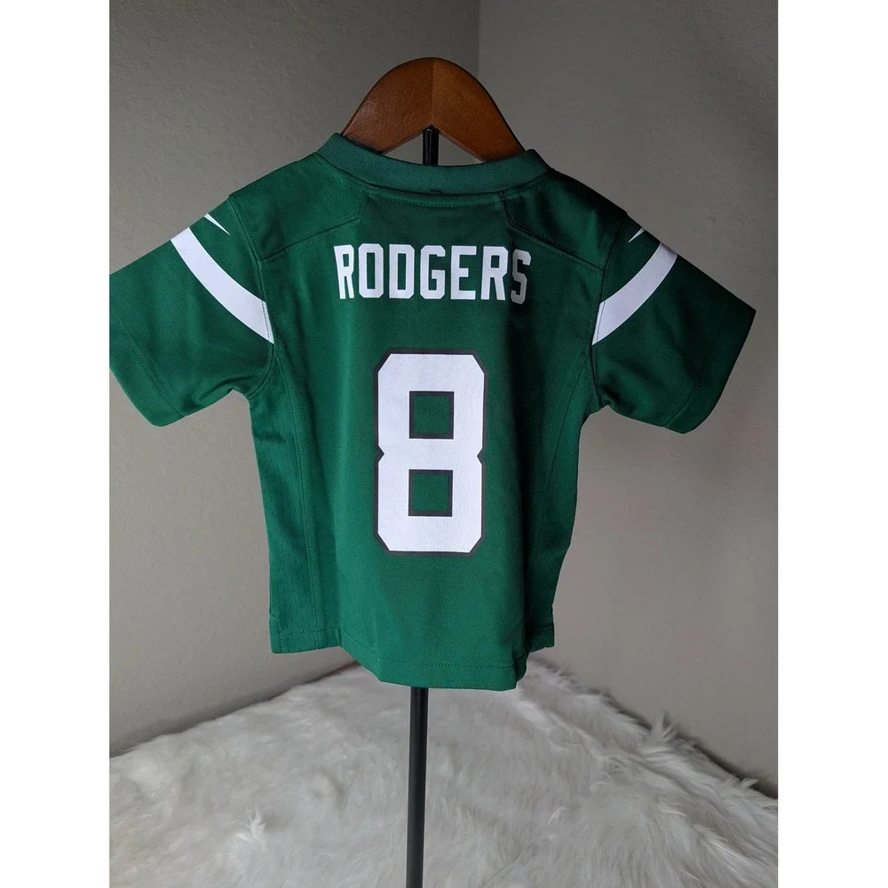 Nike NFL Jersey Kids 2T Green Aaron Rodgers New York Jets 8 9Z1T1N9P9-NYJAR